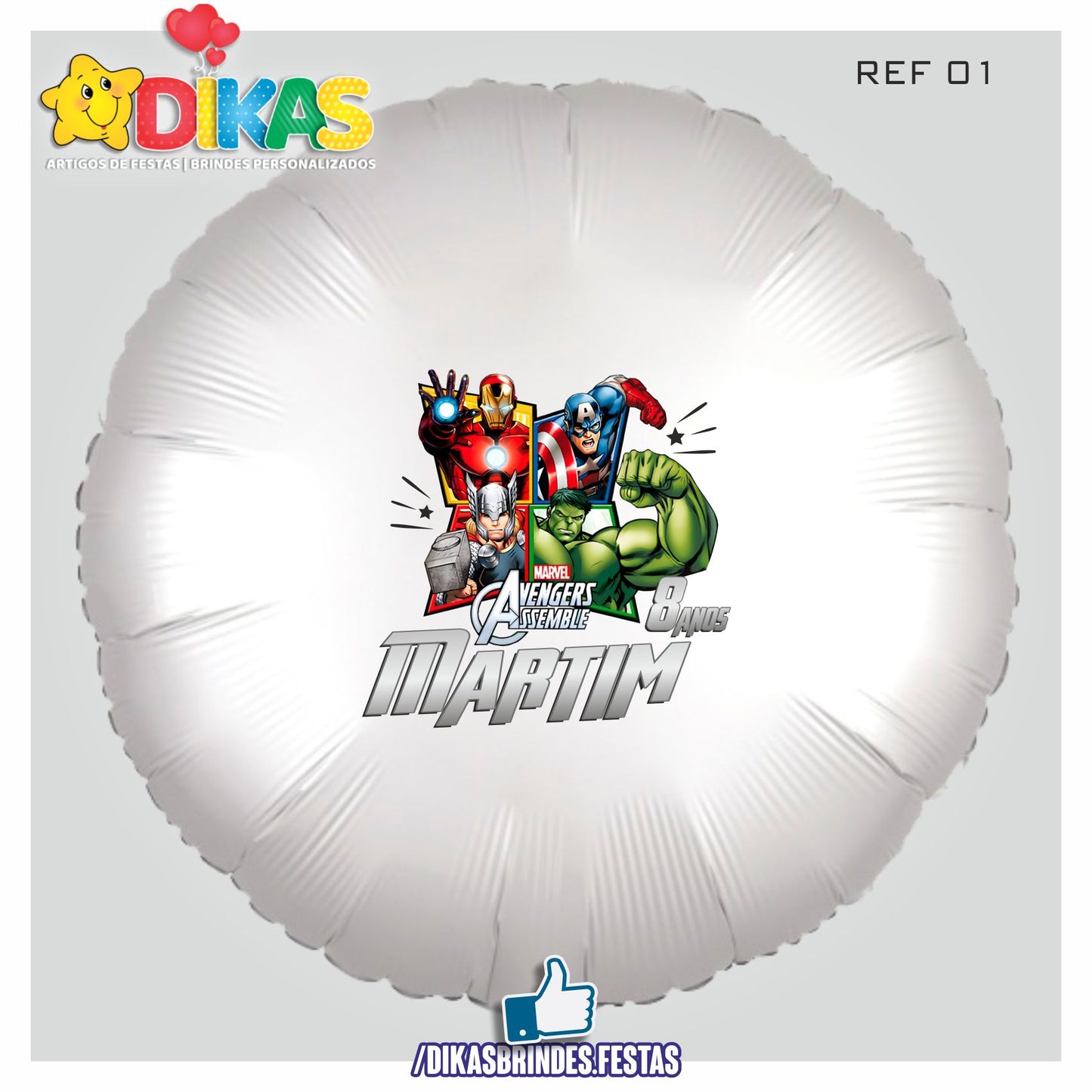 BALÃO FOIL PERSONALIZADO - AVENGERS