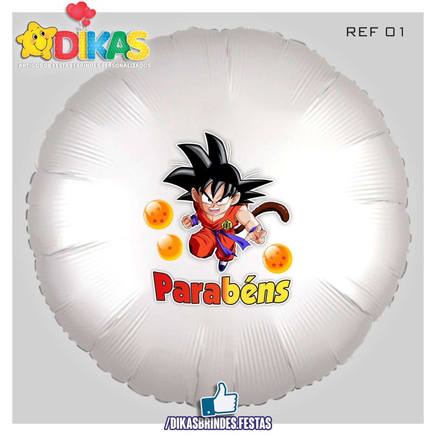 BALÃO FOIL TEMA/PARABÉNS - DRAGON BALL