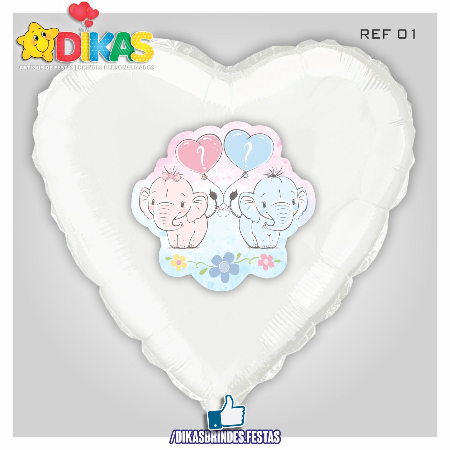 BALÃO FOIL TEMA/PARABÉNS - CHÁ REVELAÇÃO