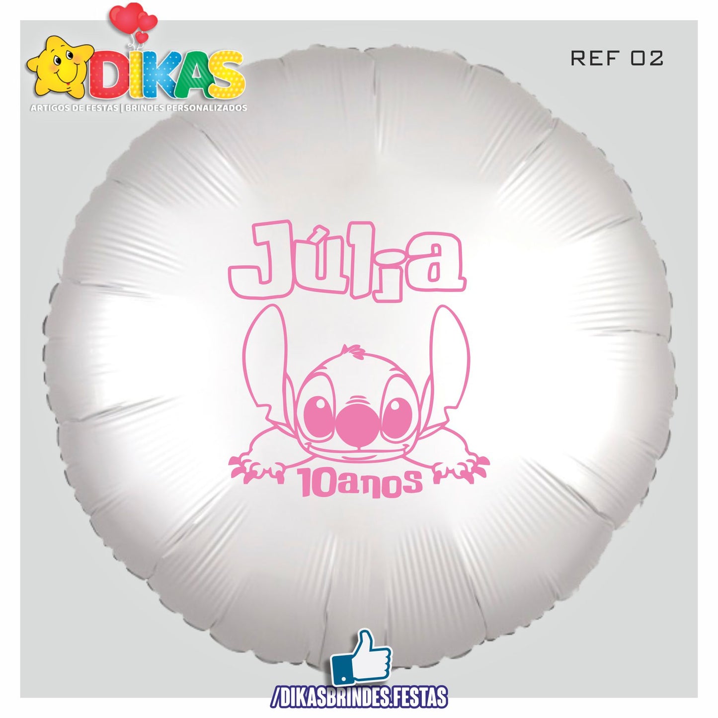 BALÃO FOIL PERSONALIZADO - STITCH