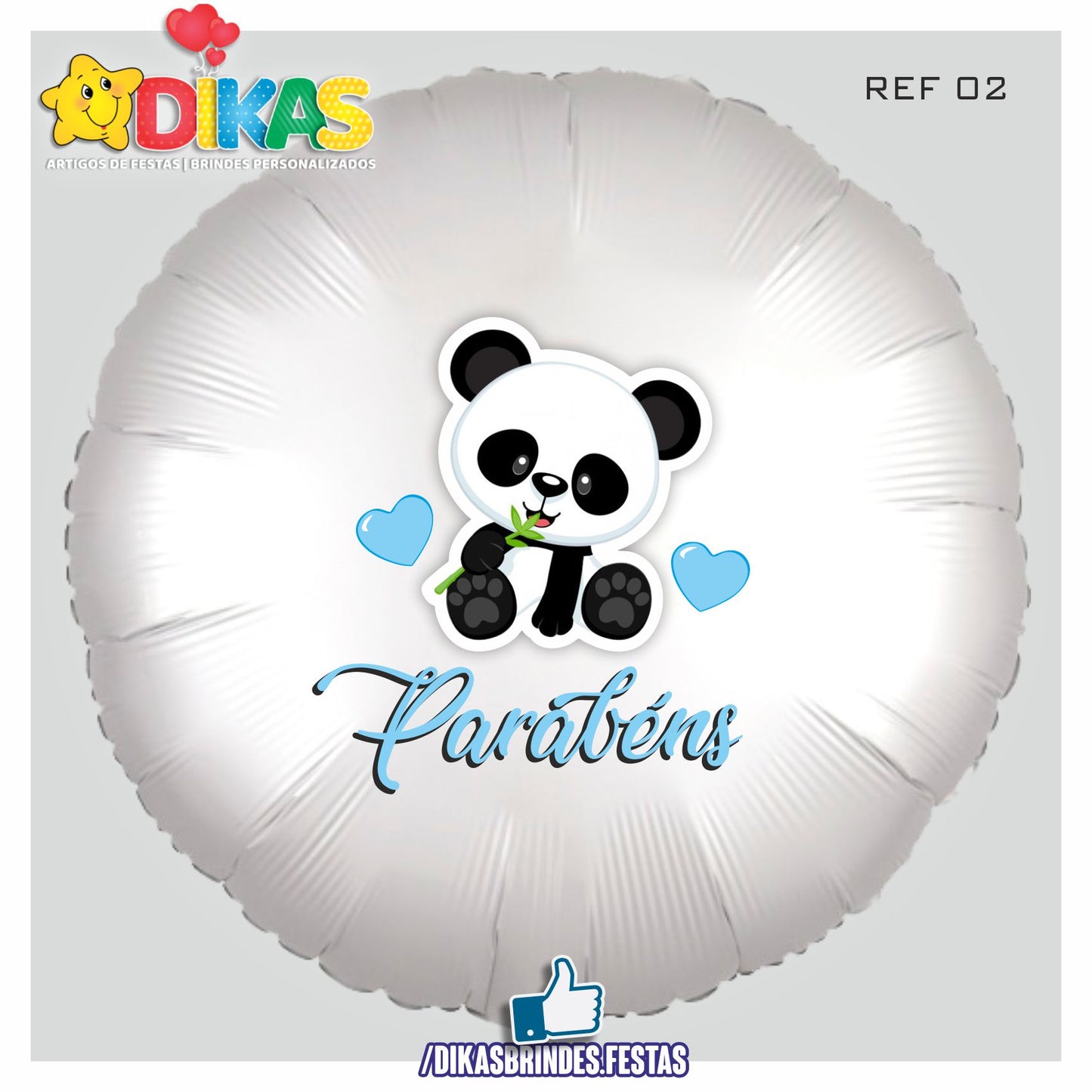 BALÃO FOIL TEMA/PARABÉNS - PANDA BEBÉ