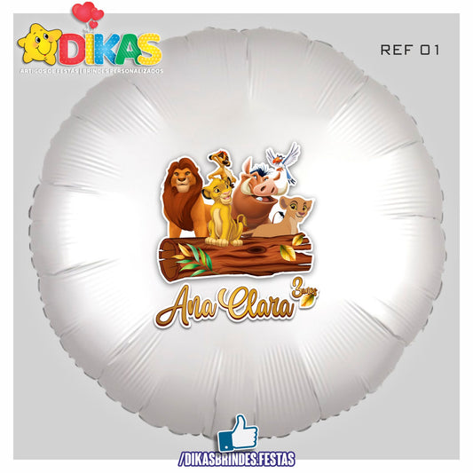 BALÃO FOIL PERSONALIZADO - REI LEÃO
