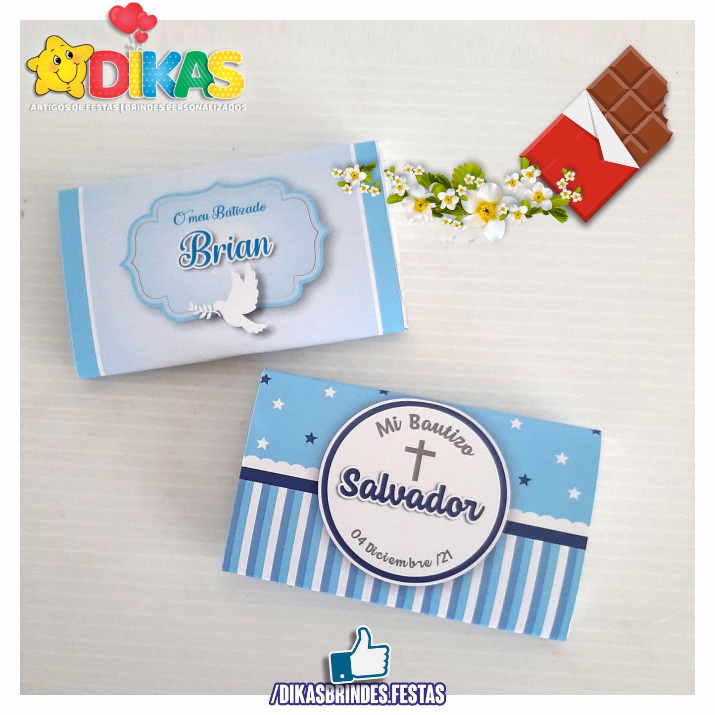 TABLET CHOCOLATE 20G PERSONALIZADO - BATIZADO