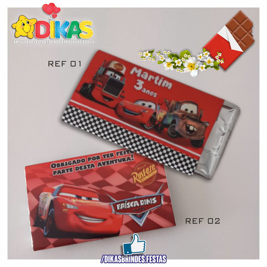 TABLET CHOCOLATE 20G PERSONALIZADO - CARS