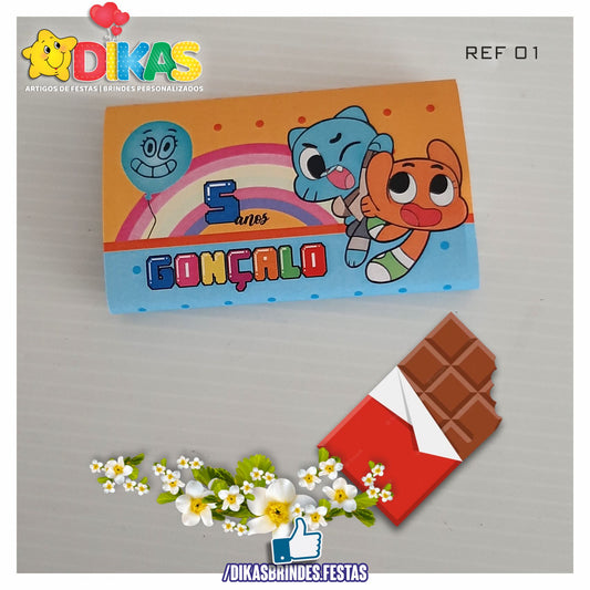 TABLET CHOCOLATE 20G PERSONALIZADO - GUMBALL