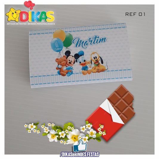 TABLET CHOCOLATE 20G PERSONALIZADO - MICKEY BABY