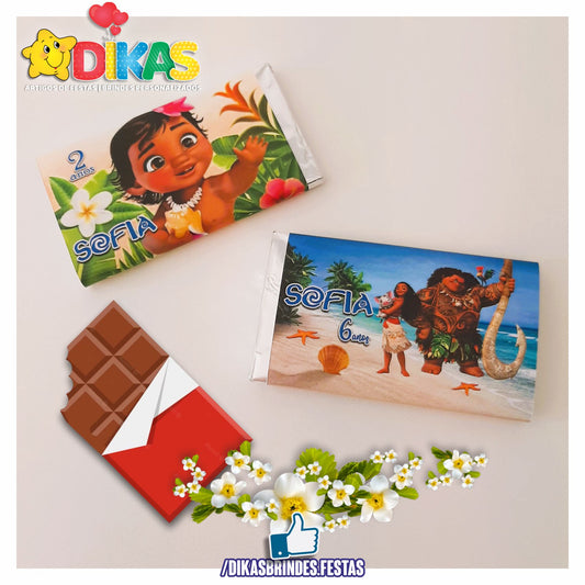 TABLET CHOCOLATE 20G PERSONALIZADO - VAIANA