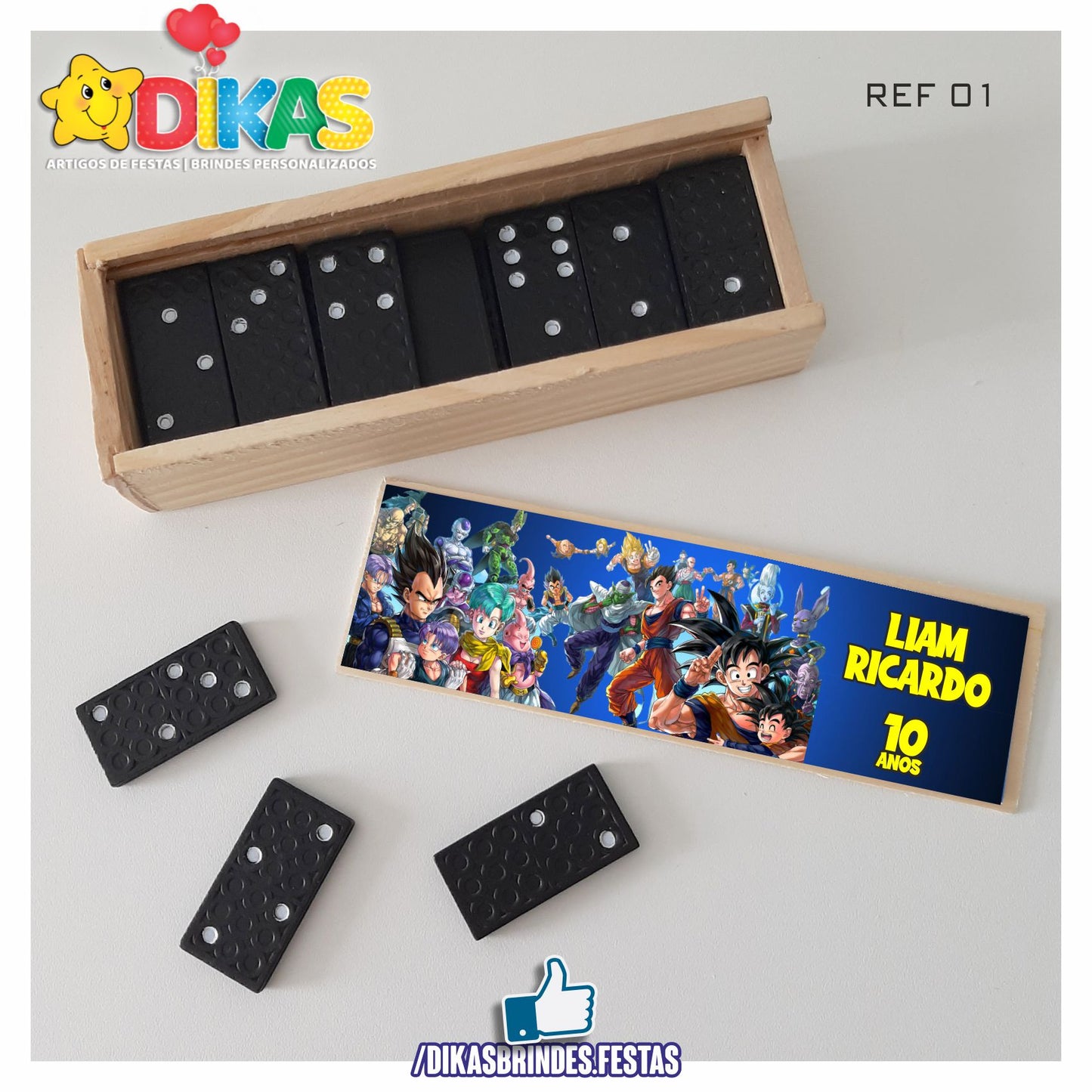 DOMINÓ C/ CAIXINHA PERSONALIZADA - DRAGON BALL