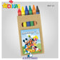 CAIXA DE LÁPIS DE CERA PERSONALIZADA - MICKEY E OS AMIGOS