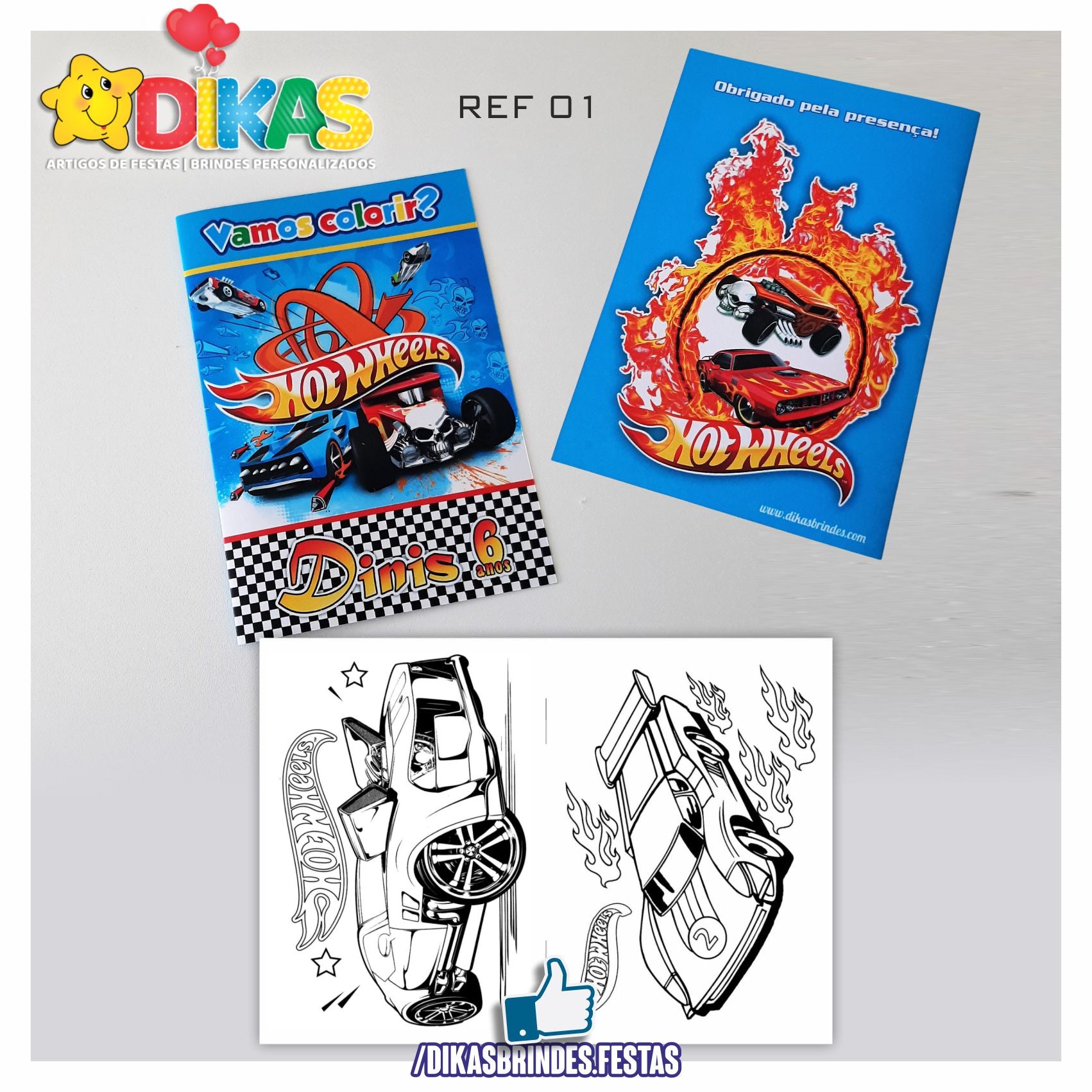 LIVRINHO PARA COLORIR - HOTWHEELS – dikasbrindes