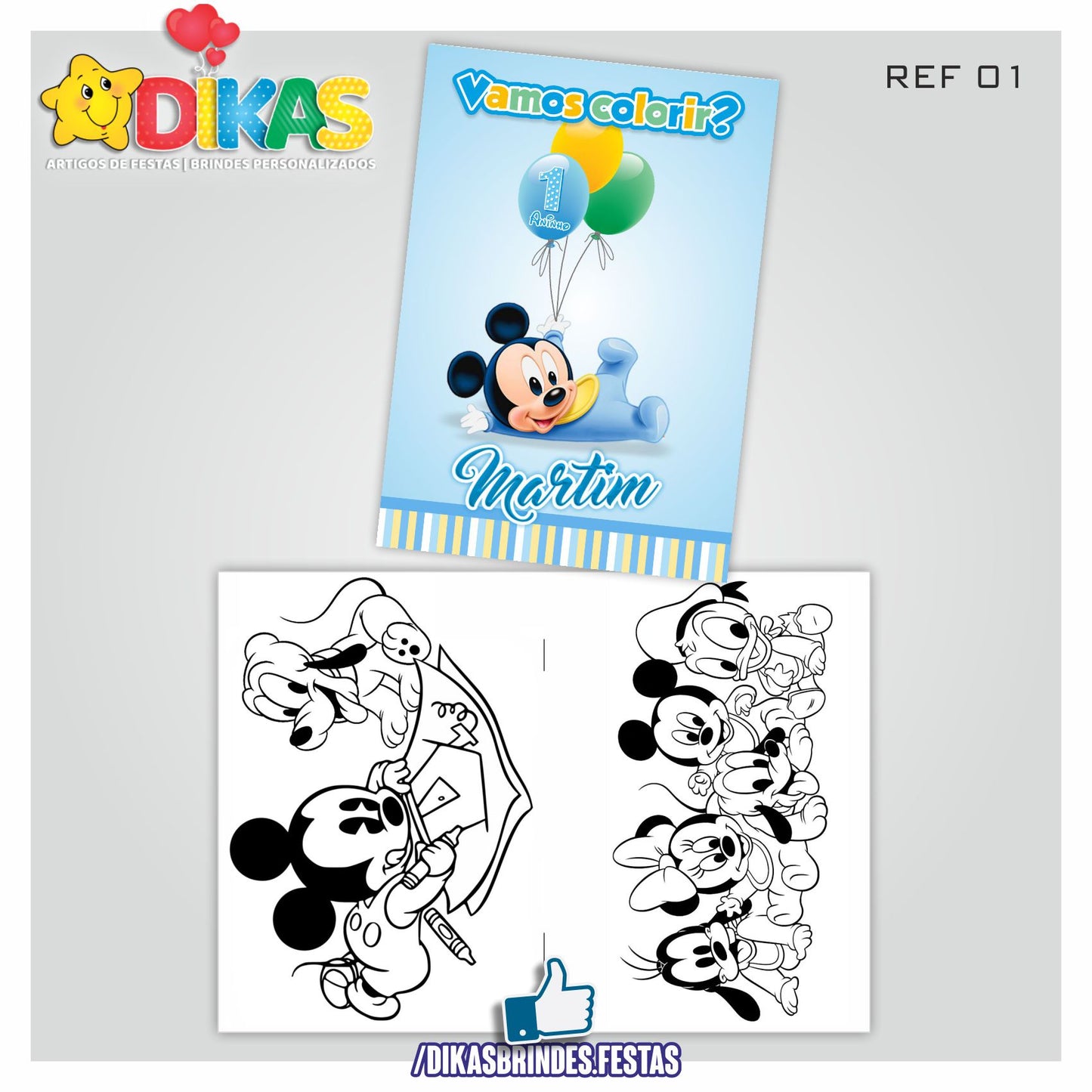 LIVRINHO PARA COLORIR - MICKEY BABY