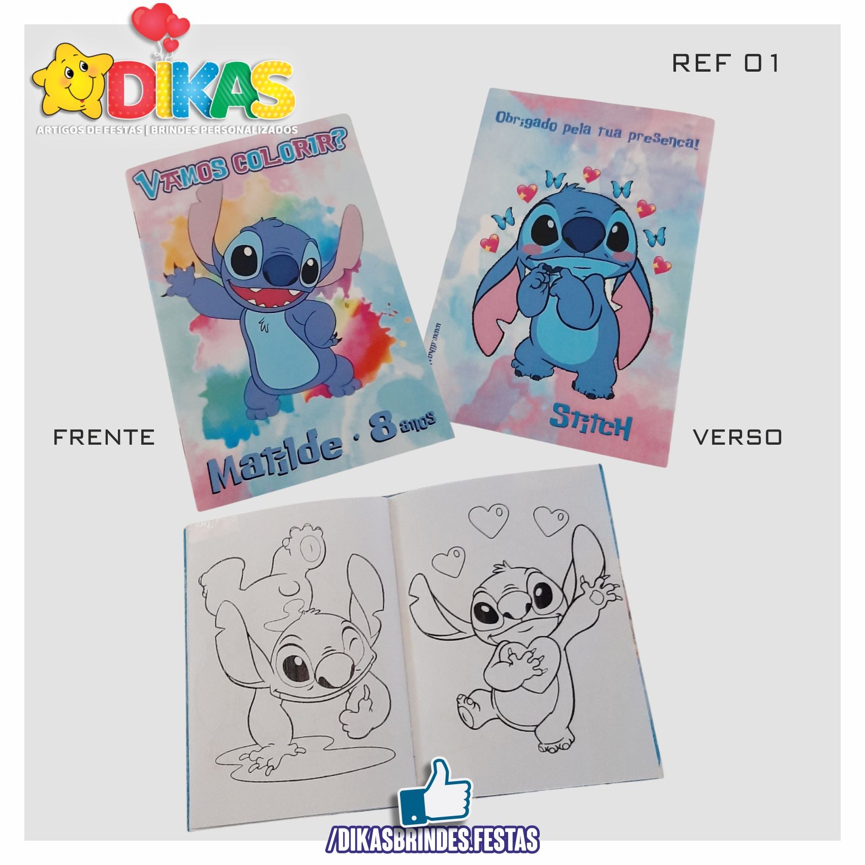 LIVRINHO PARA COLORIR - STITCH – dikasbrindes