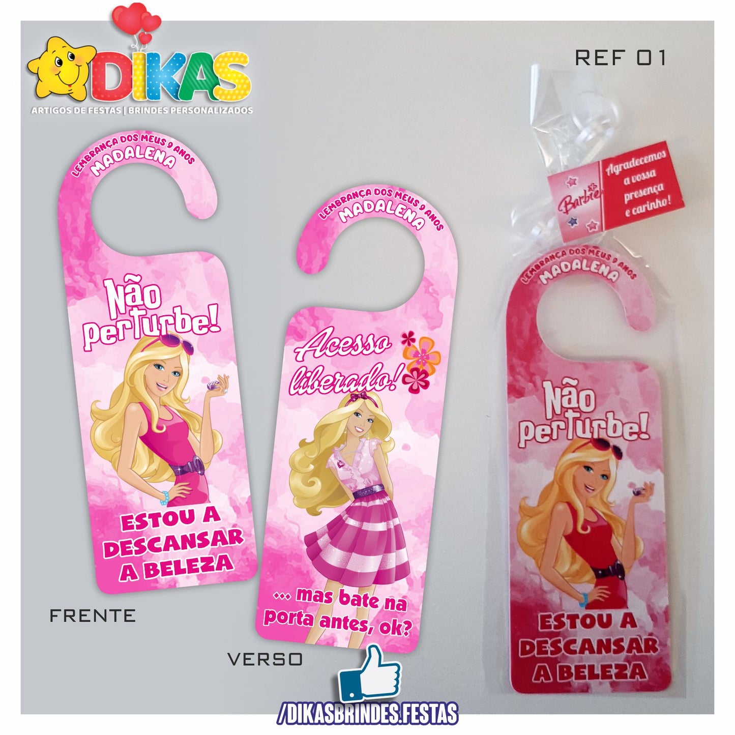 AVISO DE PORTA - BARBIE