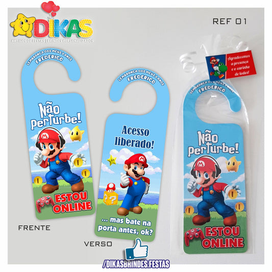 AVISO DE PORTA - MARIO BROS