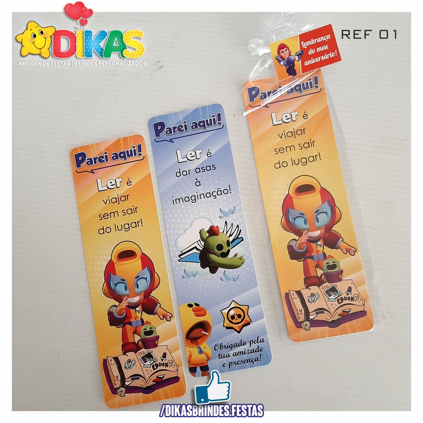 MARCADOR DE LIVRO PERSONALIZADO - BRAWL STARS