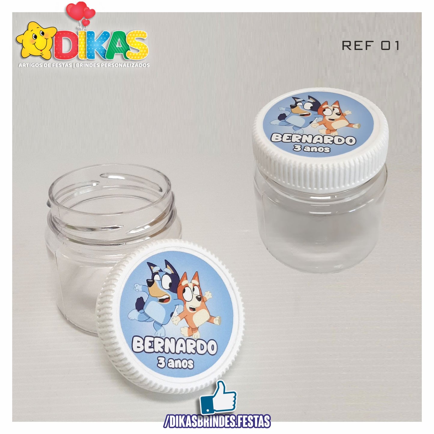 POTE PLÁSTICO 100ML PERSONALIZADO - BLUEY