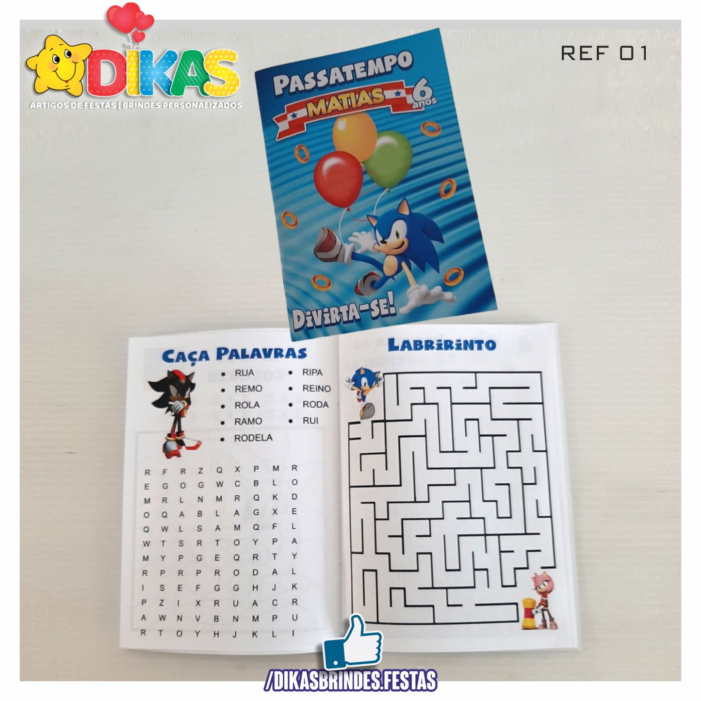 PASSATEMPO PERSONALIZADO - SONIC