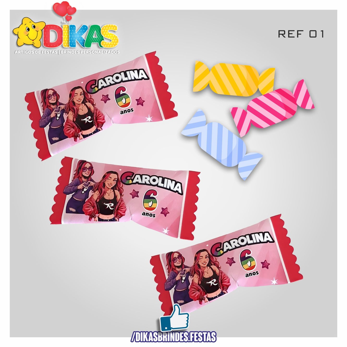 REBUÇADOS PERSONALIZADOS - GRUPO DOS ROSA