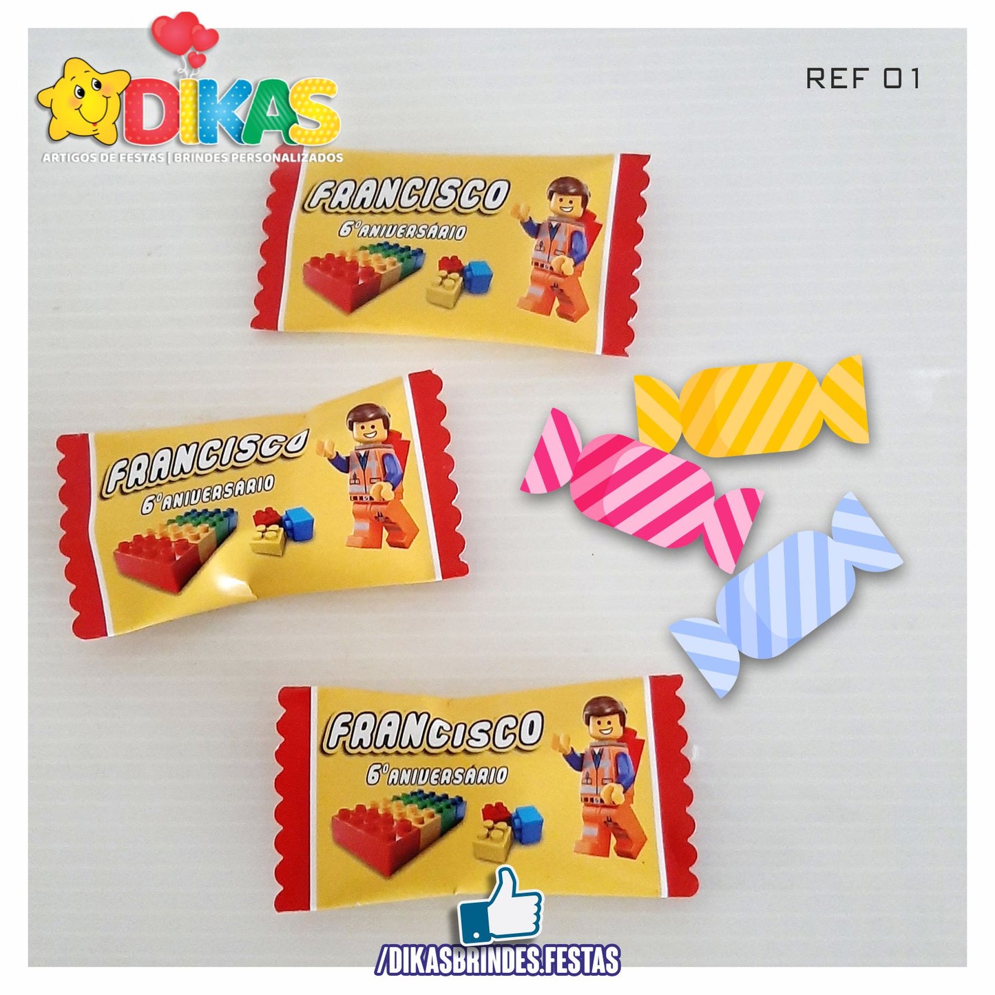 REBUÇADOS PERSONALIZADOS - LEGO