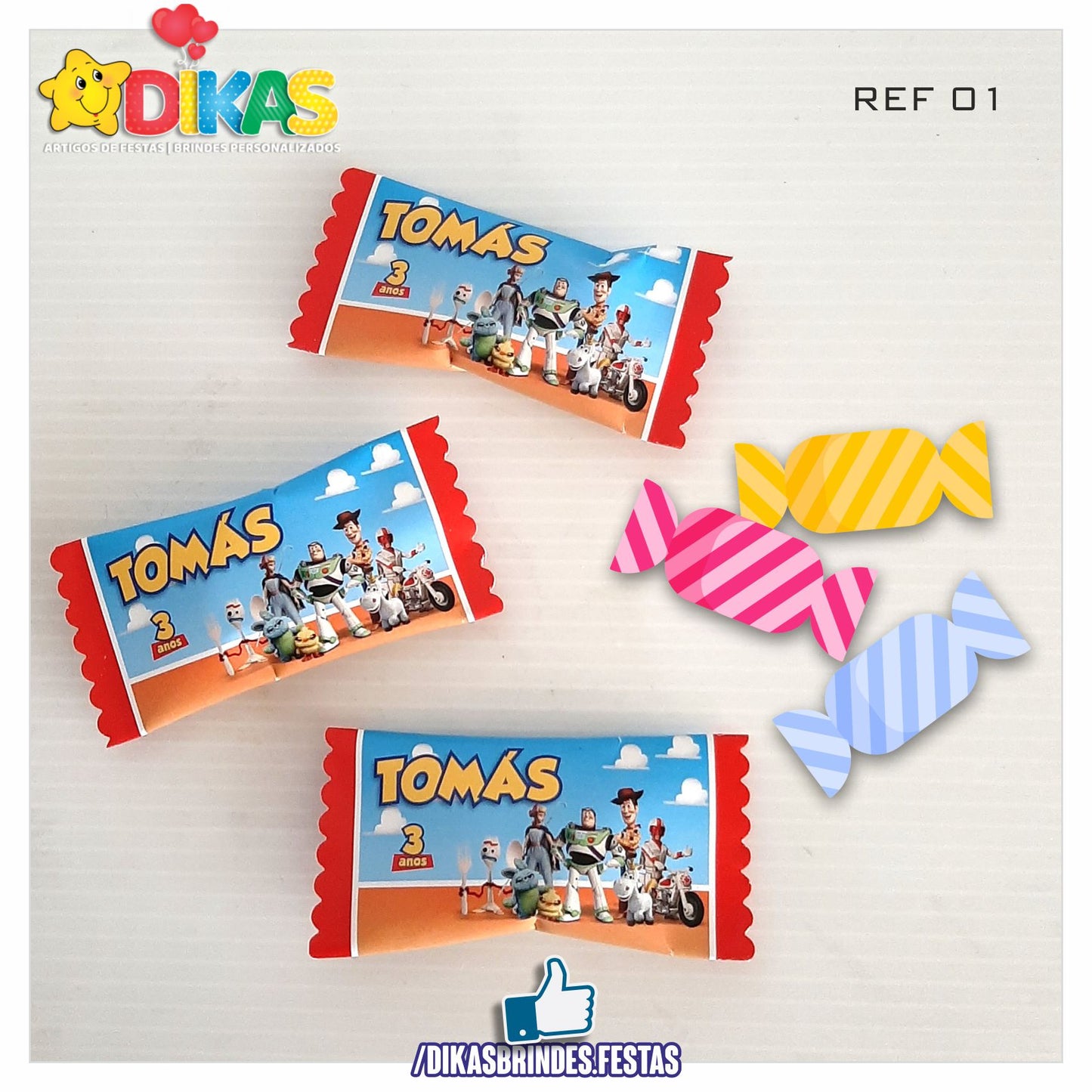REBUÇADOS PERSONALIZADOS - TOY STORY
