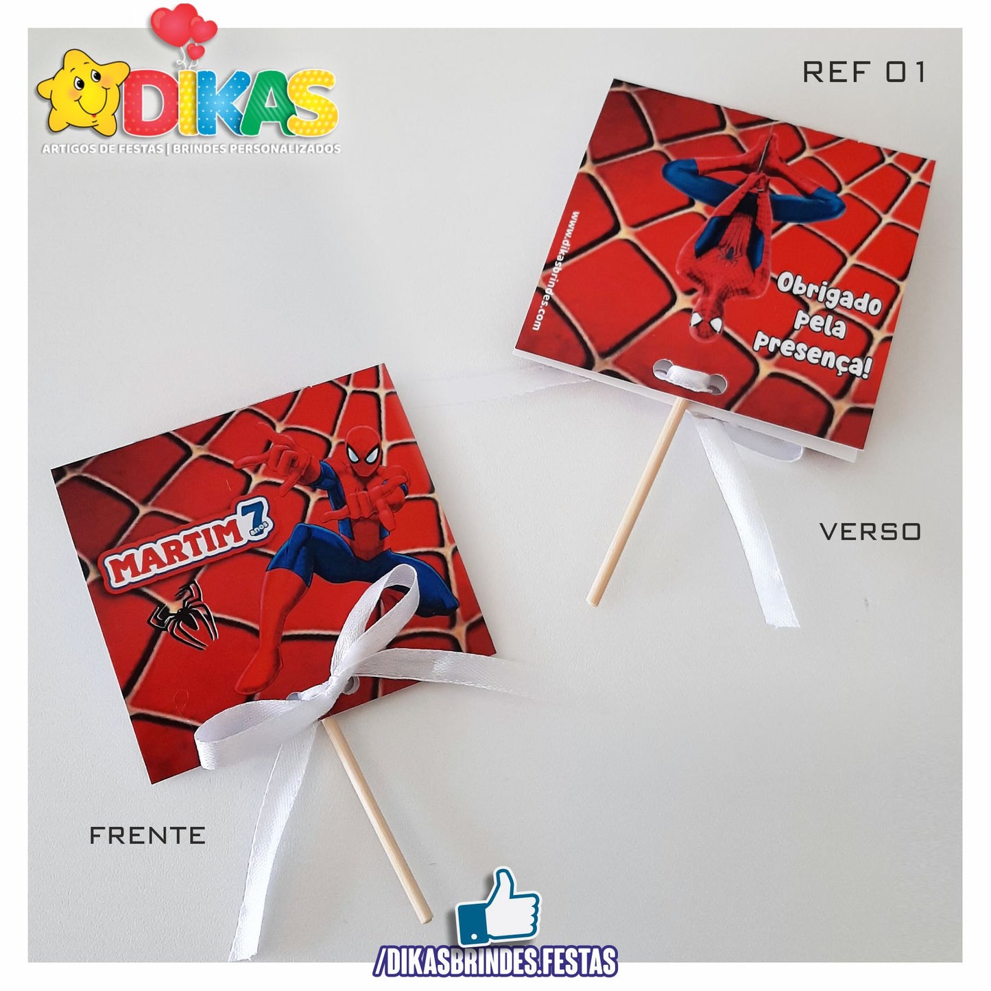 CHUPA PERSONALIZADO - HOMEM ARANHA