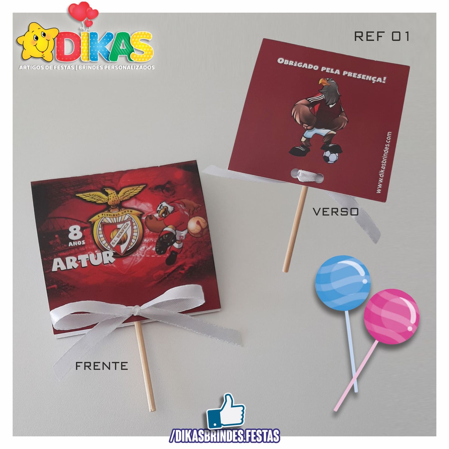 CHUPA PERSONALIZADO - FUTEBOL BENFICA