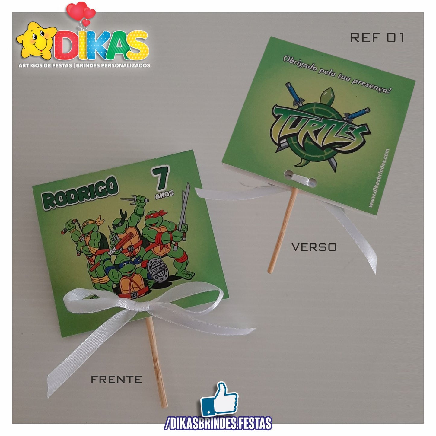 CHUPA PERSONALIZADO - TARTARUGAS NINJA