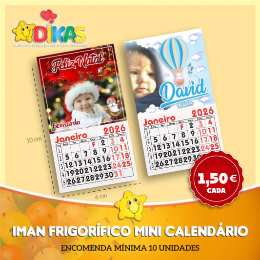 ÍMAN ARTESANAL PERSONALIZADO COM CALENDÁRIO