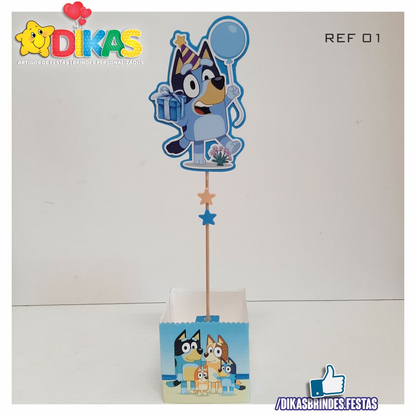 CENTRO DE MESA ARTESANAL - BLUEY