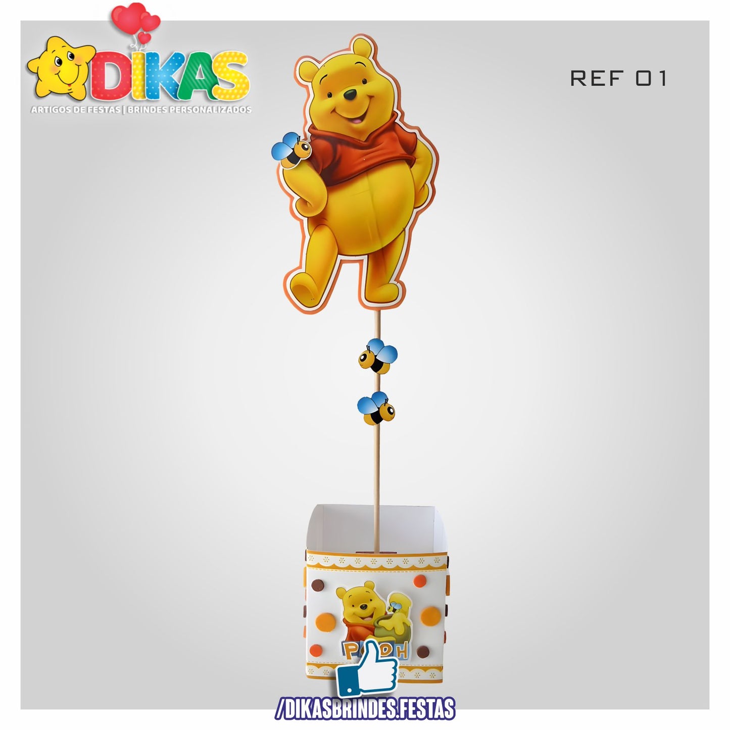 CENTRO DE MESA ARTESANAL - POOH