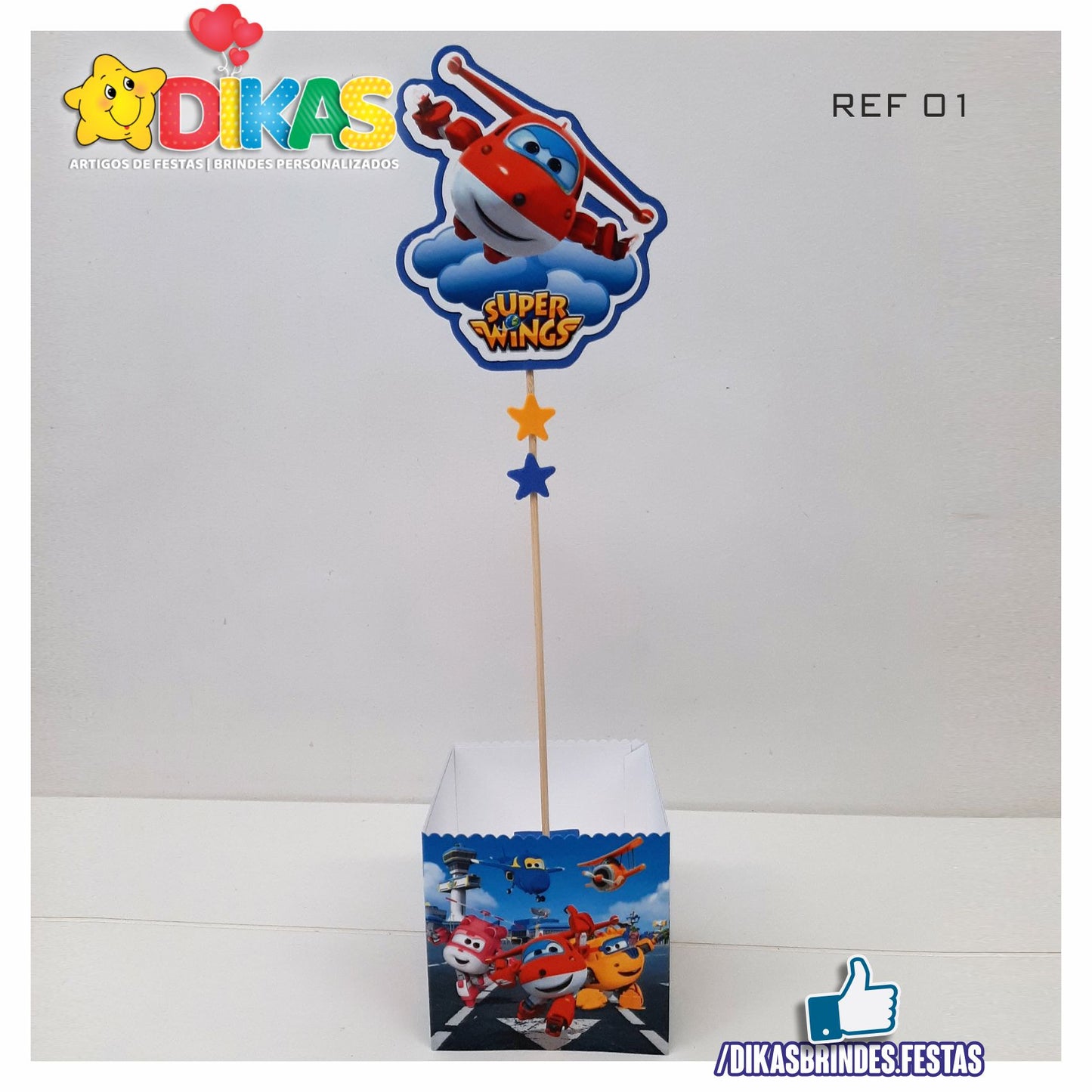 CENTRO DE MESA ARTESANAL - SUPER WINGS