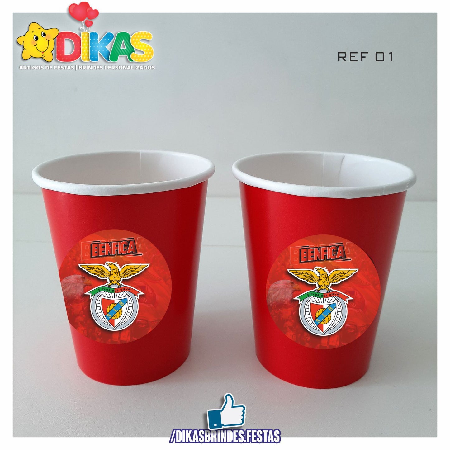 COPO EM PAPEL 20cl - FUTEBOL BENFICA