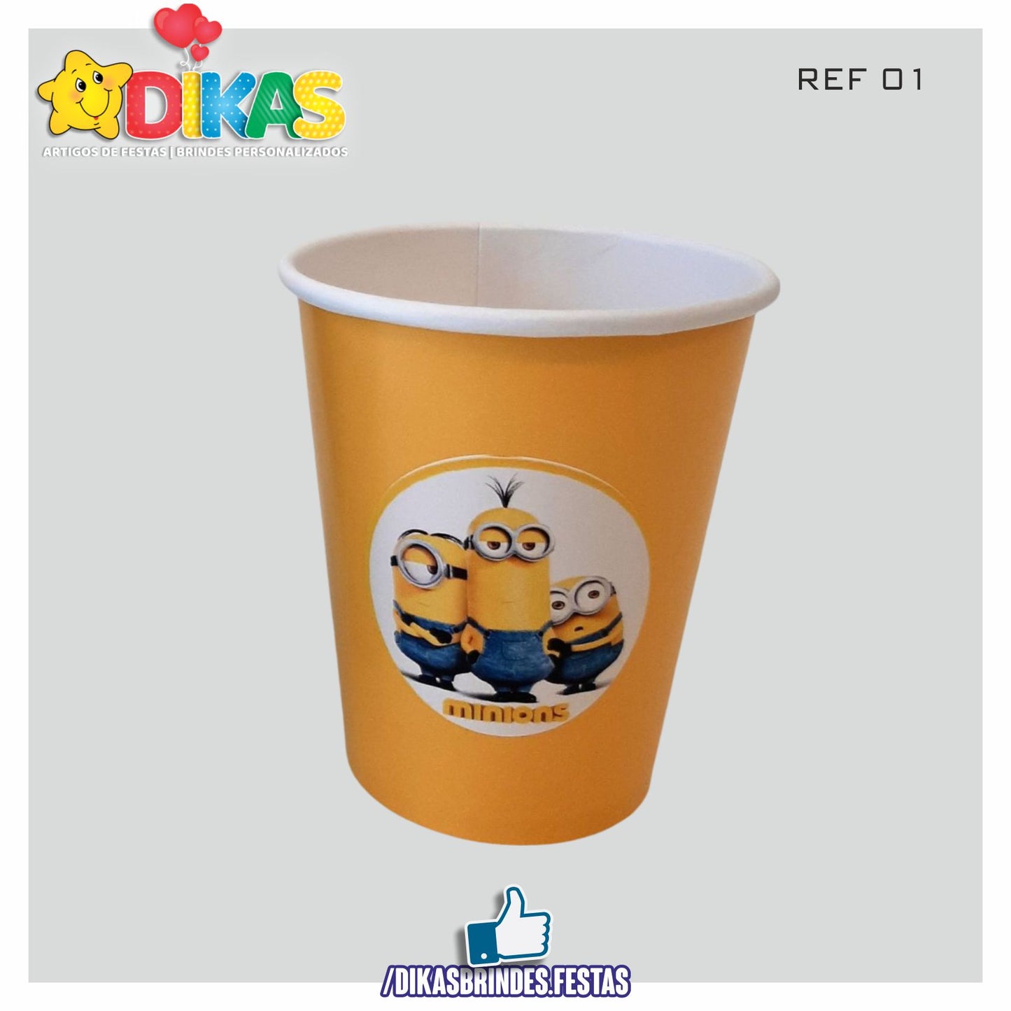 COPO EM PAPEL 20cl - MINIONS