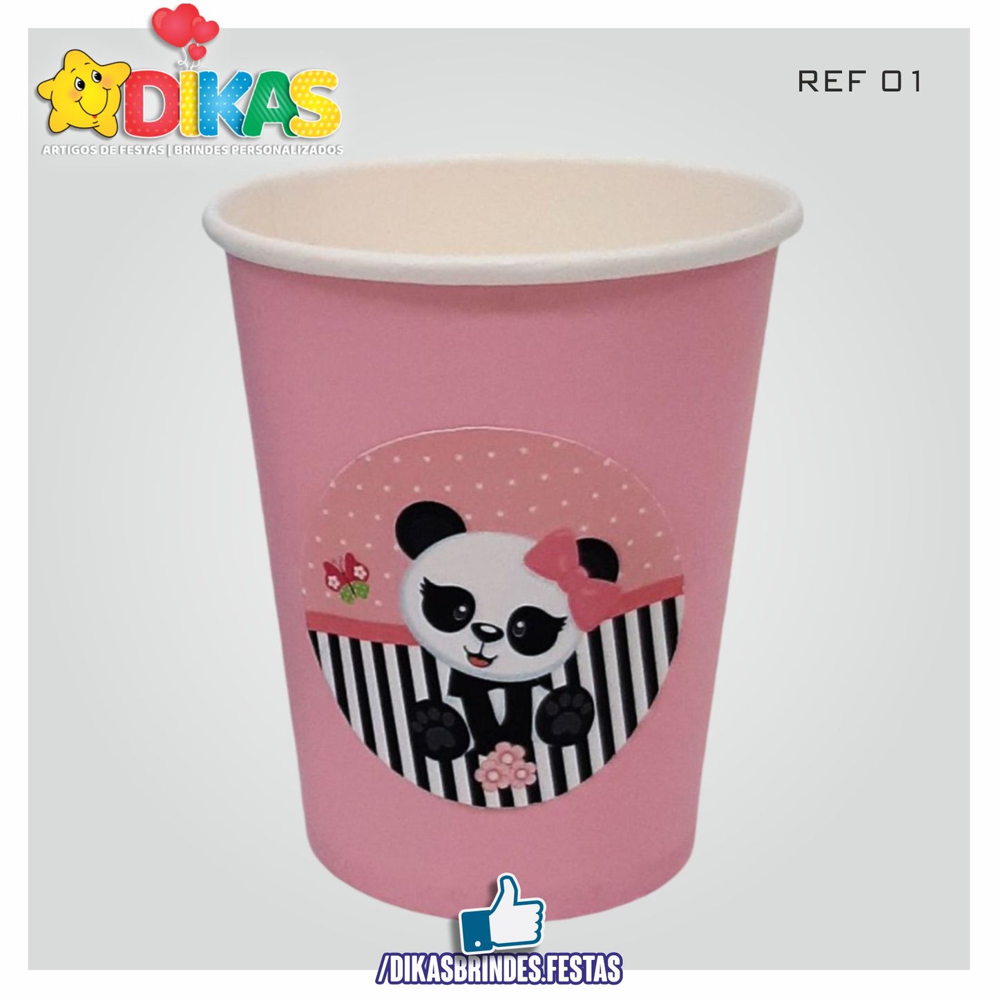 COPO EM PAPEL 20cl - PANDA BEBÉ