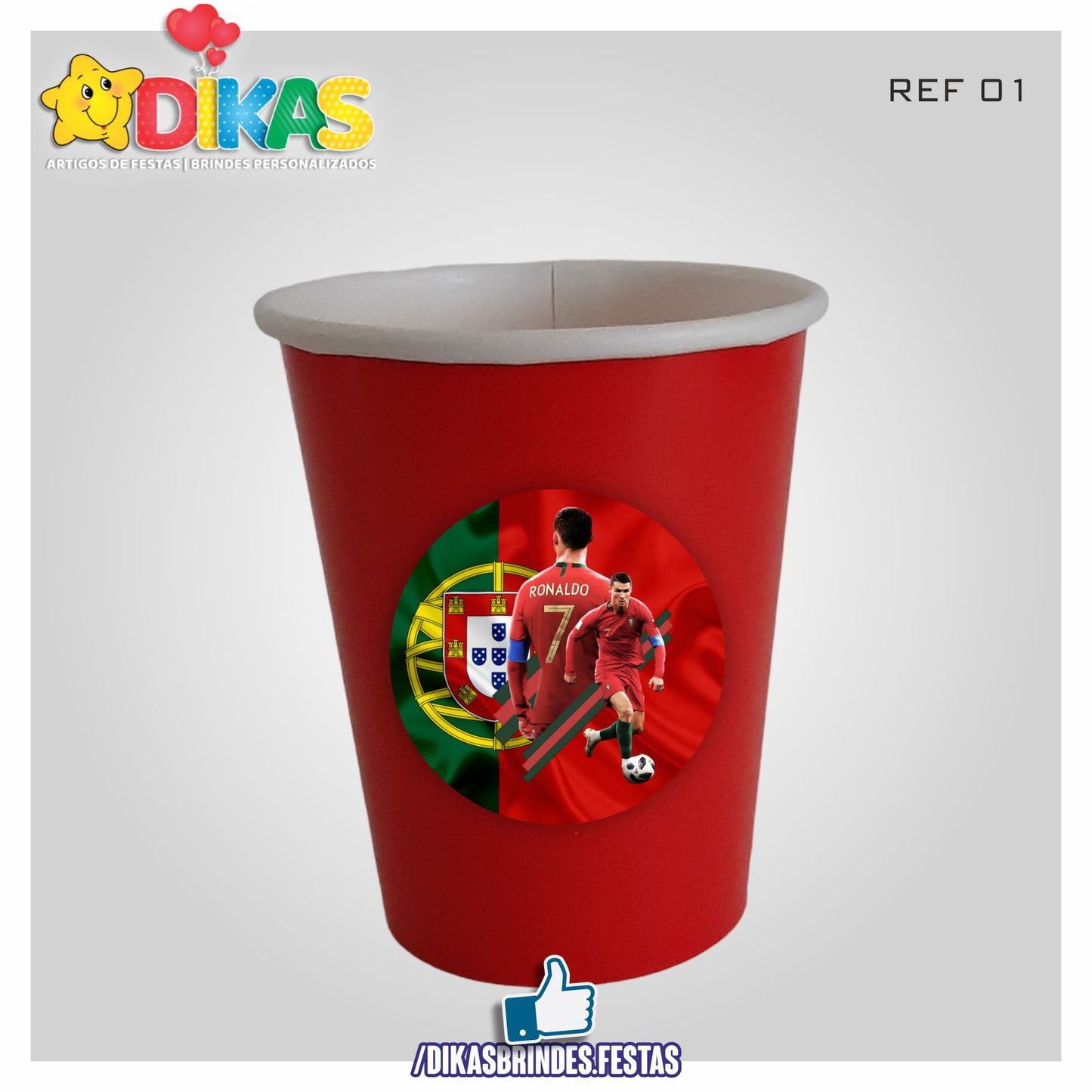 COPO EM PAPEL 20cl - FUTEBOL PORTUGAL