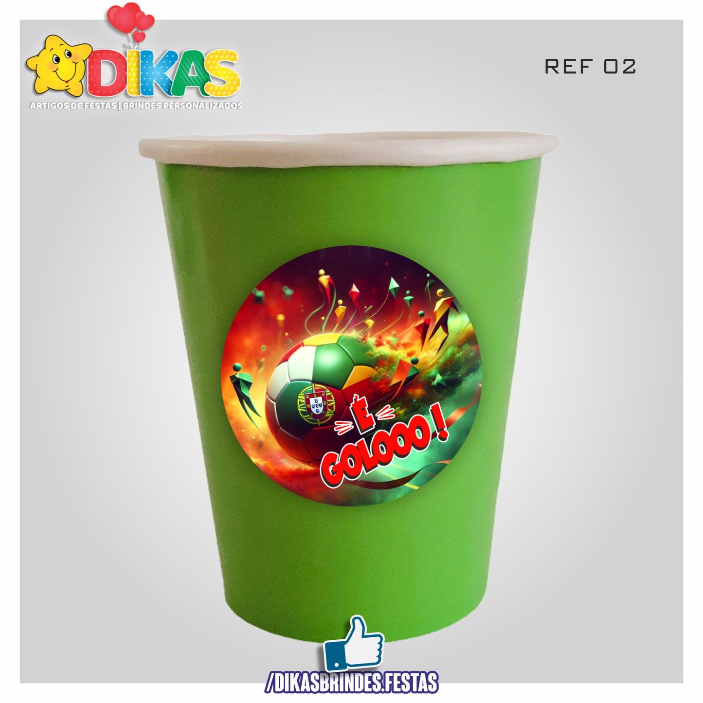 COPO EM PAPEL 20cl - FUTEBOL PORTUGAL