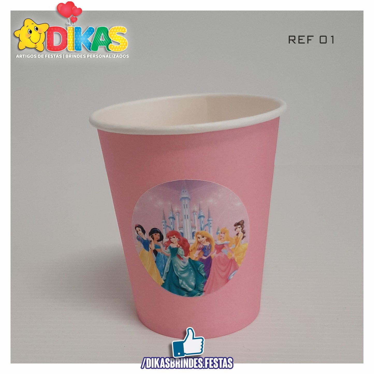 COPO EM PAPEL 20cl - PRINCESAS DISNEY