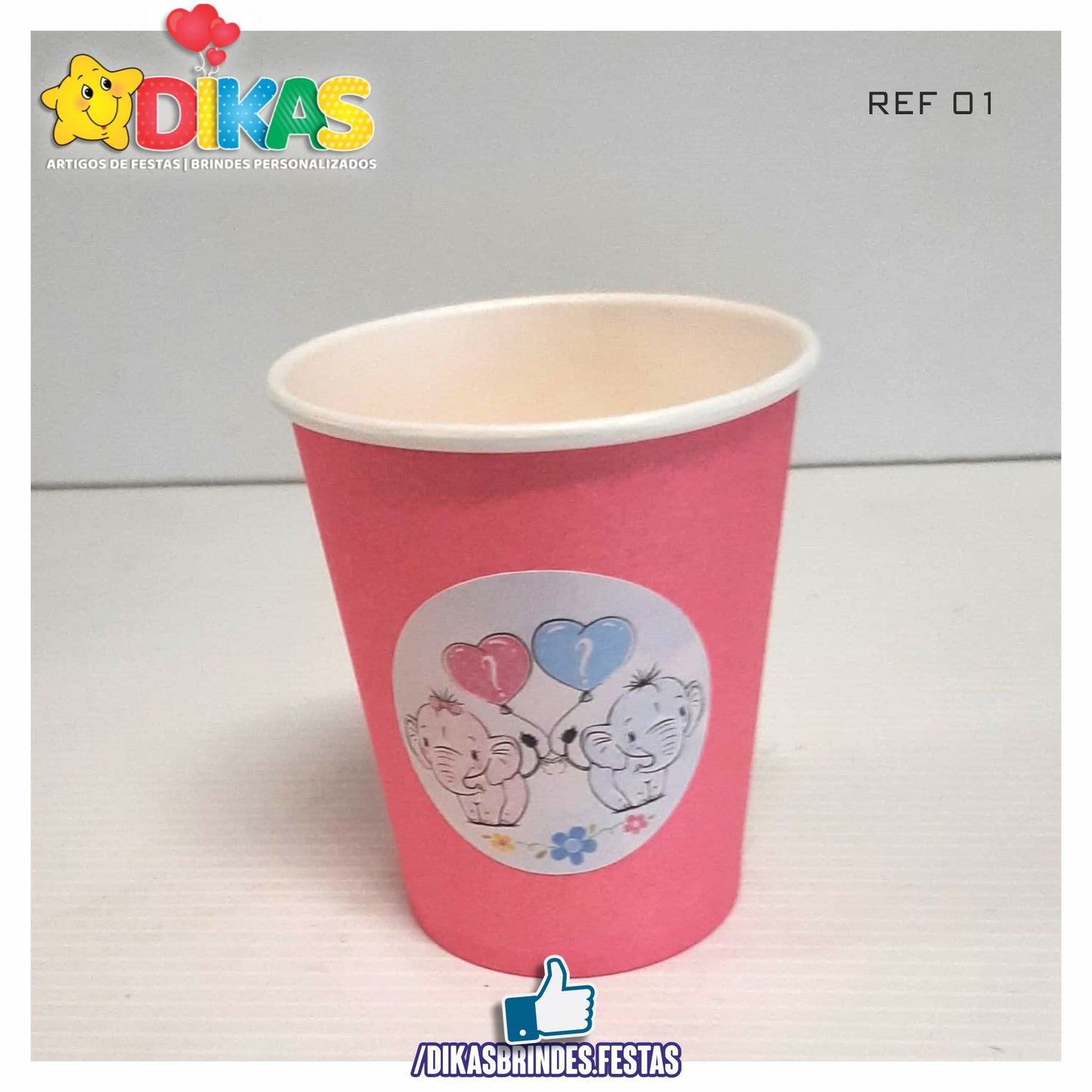 COPO EM PAPEL 20cl - CHÁ REVELAÇÃO