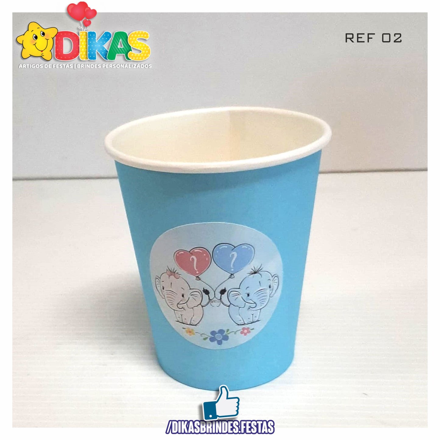 COPO EM PAPEL 20cl - CHÁ REVELAÇÃO