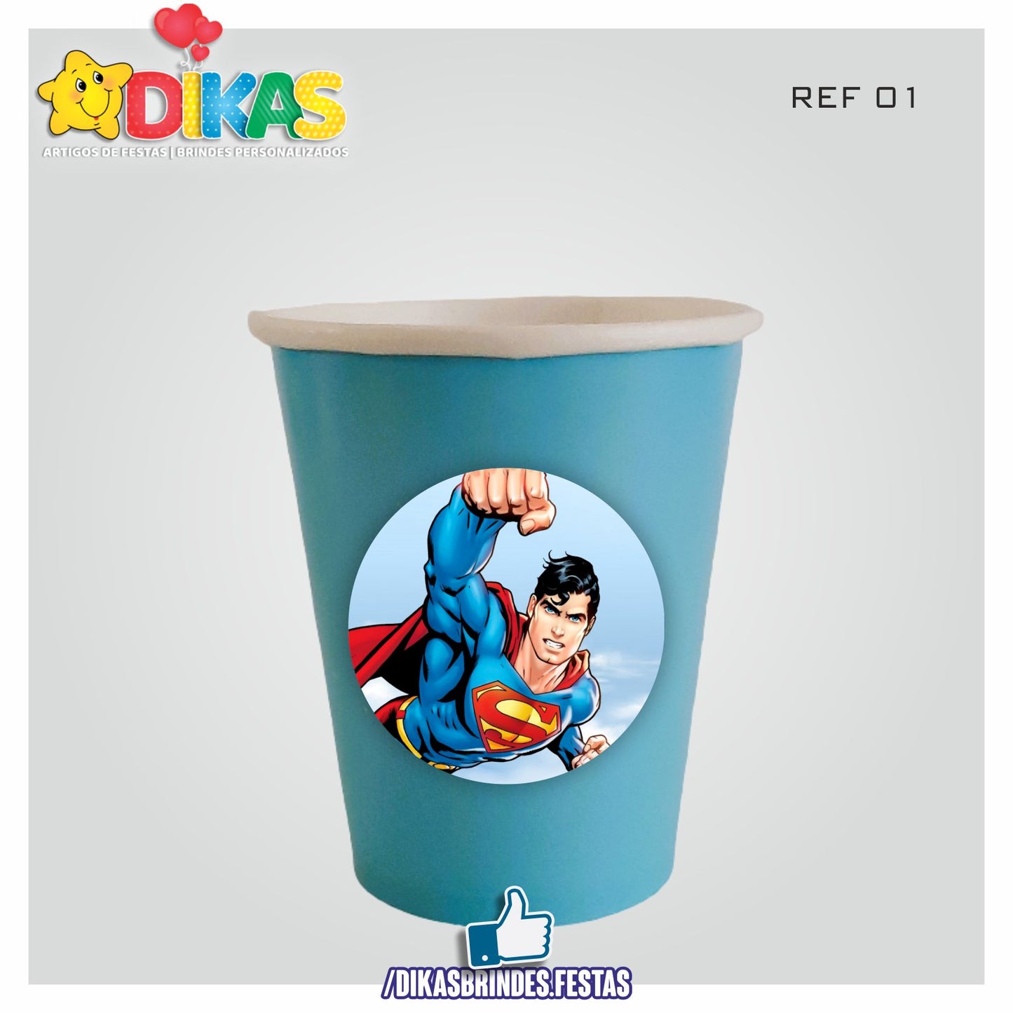 COPO EM PAPEL 20cl - SUPER HOMEM