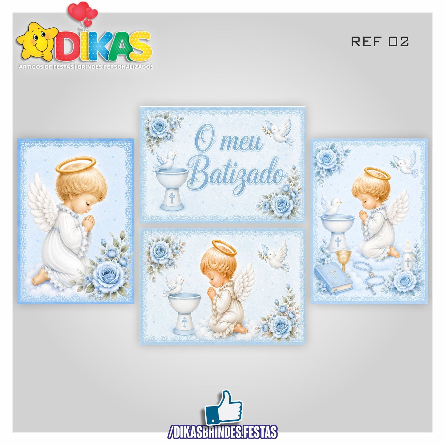 CARTAZES P/ DECORAÇÃO DE PAREDE - BATIZADO