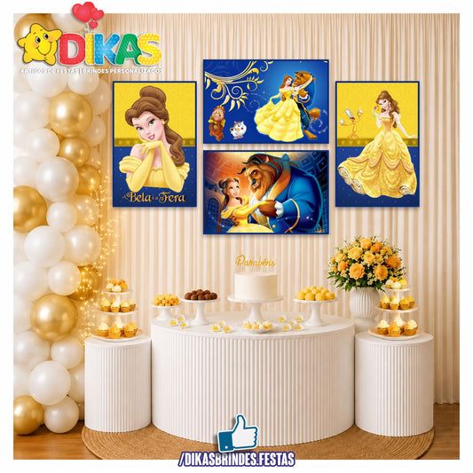 CARTAZES P/ DECORAÇÃO DE PAREDE - A BELA E A FERA