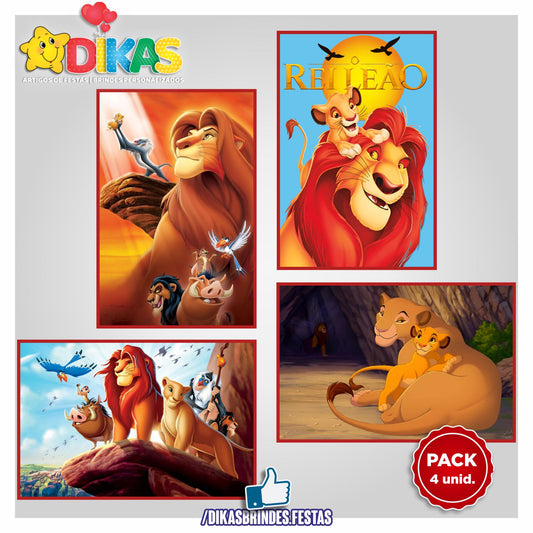 CARTAZES P/ DECORAÇÃO DE PAREDE - REI LEÃO