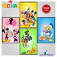 CARTAZES P/ DECORAÇÃO DE PAREDE - MICKEY E OS AMIGOS