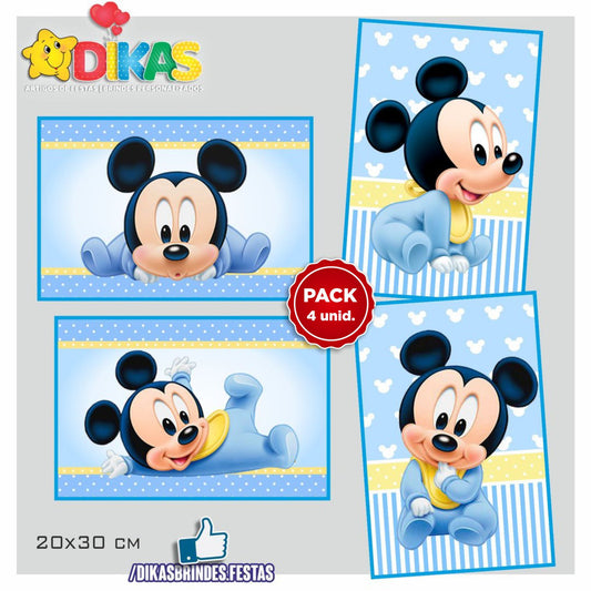 CARTAZES P/ DECORAÇÃO DE PAREDE - MICKEY BABY