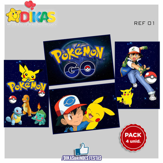 CARTAZES P/ DECORAÇÃO DE PAREDE - POKÉMON