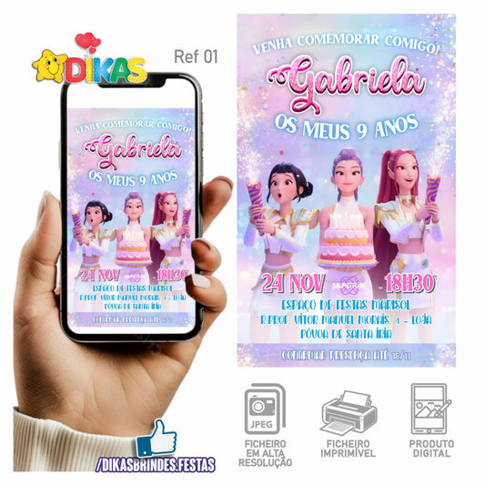 CONVITE DIGITAL GUERREIRAS DO K-POP