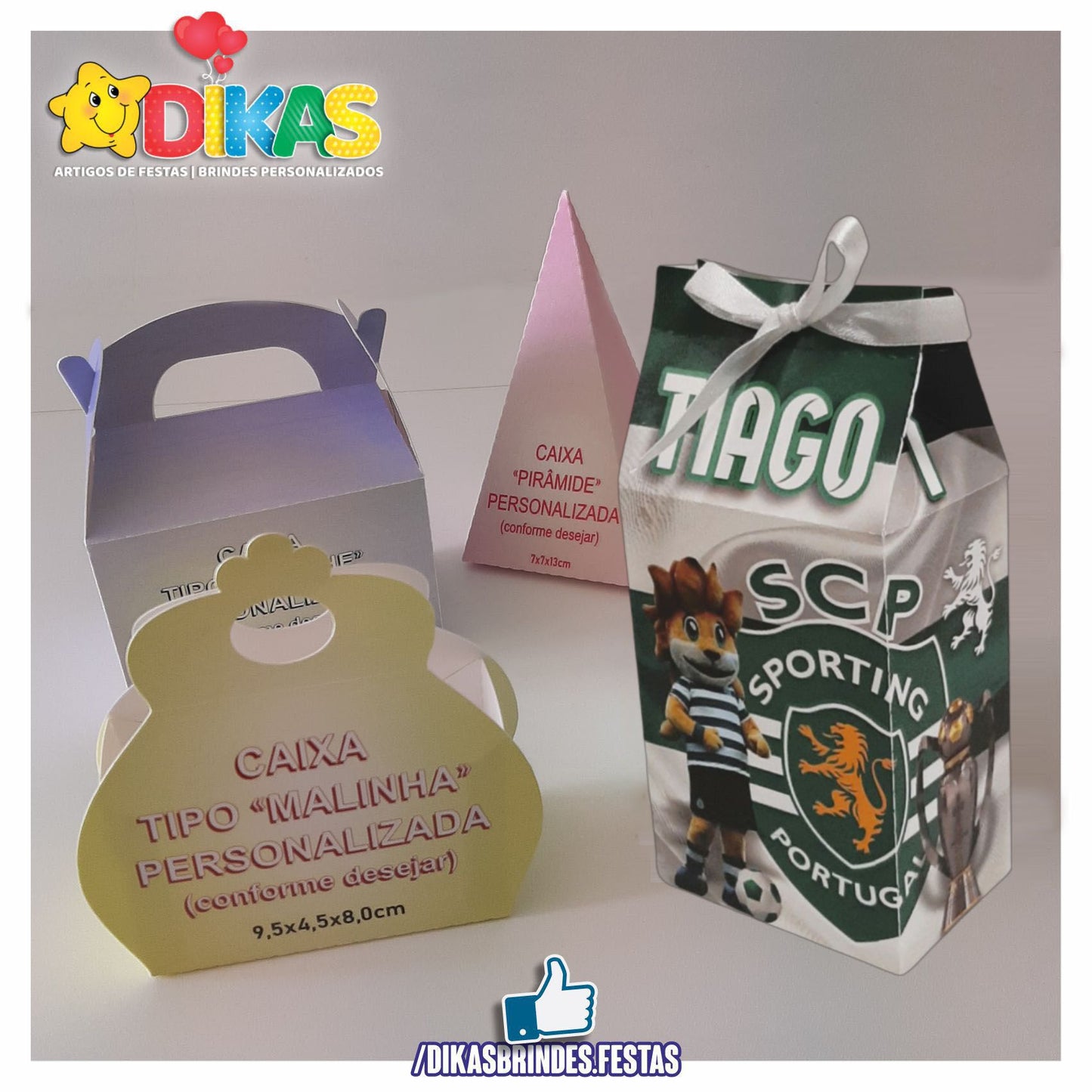 CAIXAS PERSONALIZADAS PARA BRINDES - FUTEBOL SPORTING