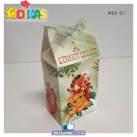 CAIXA "TIPO LEITE" PERSONALIZADA - REI LEÃO