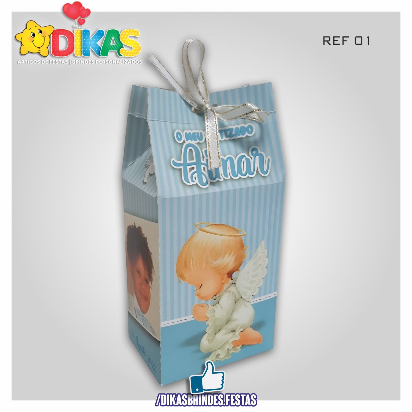 CAIXA "TIPO LEITE" PERSONALIZADA - BATIZADO